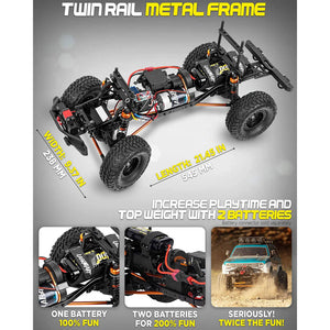 LAEGENDARY Grando 1:10 Scale RTR RC Remote Control Rock Crawler SUV, Blue-Green - TRAPSKI