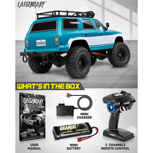 LAEGENDARY Grando 1:10 Scale RTR RC Remote Control Rock Crawler SUV, Blue-Green - TRAPSKI