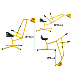 The Big Dig Sandbox Digger Excavator Crane, Vest and Helmet Bundle Outdoor Toy