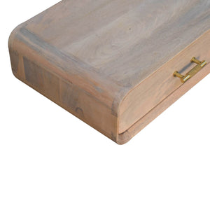 Solid Wood Sonoma T-Bar Wall-Mounted Nightstand, 1-Drawer