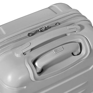 Olympia Denmark 21" Expandable Carry On 4 Wheel Spinner Luggage Suitcase, Silver