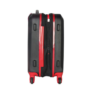 Olympia Apache II Hardcase 4 Wheel Spinner Suitcase 3 Piece Luggage Set, Red