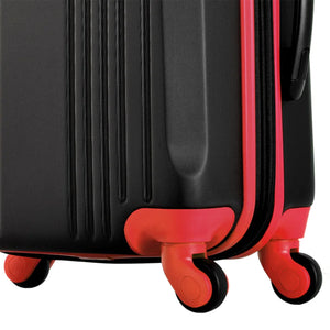 Olympia Apache II Hardcase 4 Wheel Spinner Suitcase 3 Piece Luggage Set, Red
