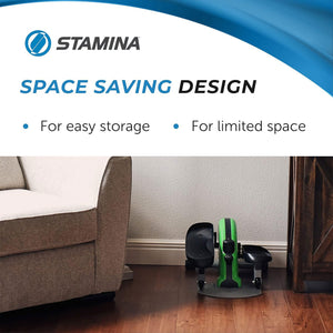 Stamina Inmotion E1000 Compact Lower Body Cardio Workout Strider Machine, Green