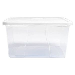Homz 12 Qt Snaplock Clear Plastic Storage Container Bin with Secure Lid, 4 Pack