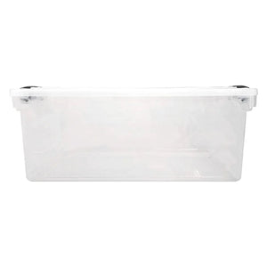 Homz 64 Qt Multipurpose Stackable Storage Bin with Latching Lids, Clear (8 Pack) - TRAPSKI