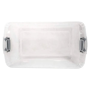 Homz 64 Qt Multipurpose Stackable Storage Bin with Latching Lids, Clear (8 Pack) - TRAPSKI