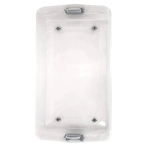 Homz 60 Quart Underbed Storage Container Bins with Latching Lid, Clear (2 Pack)