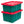 HOMZ Durabilt 15 Gallon Heavy Duty Holiday Storage Tote, Green/Red (2 Pack)