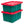 HOMZ Durabilt 15 Gallon Heavy Duty Holiday Storage Tote, Green/Red (2 Pack)
