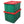 HOMZ Durabilt 27 Gallon Heavy Duty Holiday Storage Tote, Green/Red (2 Pack)