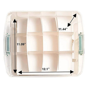 HOMZ 31 Qt Holiday Clear Plastic Storage Container w/ Latching Handles (4 Pack)