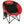 KingCamp Foldable Saucer Camping Lounge Chair with Cupholder Storage, Black/Red