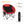 KingCamp Foldable Saucer Camping Lounge Chair with Cupholder Storage, Black/Red