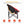 KingCamp Foldable Saucer Camping Lounge Chair with Cupholder Storage, Black/Red