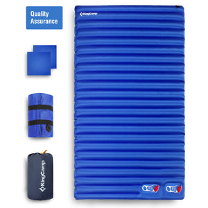 KingCamp 2-Person Double Sleeping Pad Lightweight Inflatable Air Mat, Blue