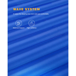 KingCamp 2-Person Double Sleeping Pad Lightweight Inflatable Air Mat, Blue