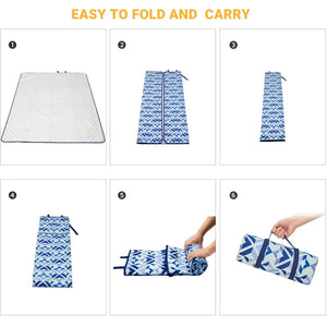 KingCamp Portable Outdoor Waterproof Picnic Hiking Blanket 78" x 118", Blue