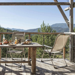 Lafuma Alu Cham Adjustable 5 Seating Position Folding Armchair, Ciel Sky Blue