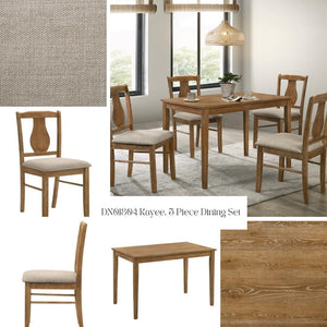 Kayee 5 Pieces Pack Dining Set - Weathered Oak