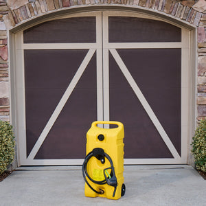 Scepter Flo N' Go Duramax 14 Gal Diesel Fuel Tank Container Caddy & Pump, Yellow - TRAPSKI