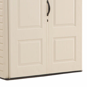 Rubbermaid Large 5x6 Ft Resin Weather Resistant Outdoor Storage Shed, Sandstone
