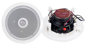 Pyle 6.5" 500W 2-Way Round In-Wall/Ceiling Home Audio Speaker System, White, 4pk
