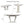 Modern Industrial Style Expandable Dining Table With U Shaped Legs - Antique Gray White