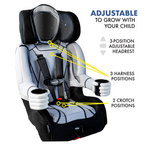 KidsEmbrace 2-in-1 Convertible 5 Point Harness Booster Car Belt Seat, Astronaut