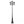 NOMA 7' Outdoor Lamp Post Triple Head All Weather Classic Decor Light, Black
