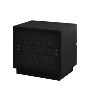 Nightstands, Bedside Table With 2 Drawers (Set of 2) - Black