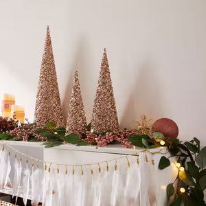 NOMA 9' Pre-Lit Flocked Eucalyptus Christmas Garland with 35 Warm White Lights