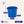 Homz 18 Gal Plastic Open Storage Round Utility Tub with Handles, Blue (4 Pack)