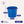 Homz 18 Gal Plastic Open Storage Round Utility Tub with Handles, Blue (4 Pack)