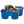 Homz 18 Gal Plastic Open Storage Round Utility Tub with Handles, Blue (4 Pack)