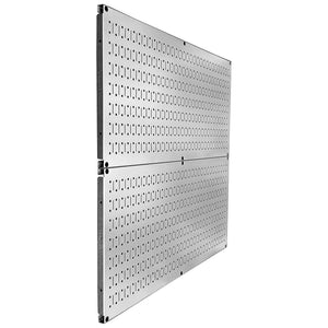 Wall Control 32x16" Horizontal Pegboard Garage Tool Organizer, Metallic (2 Pack)