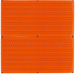 Wall Control 32"x16" Horizontal Pegboard Garage Tool Organizer, Orange (2 Pack)