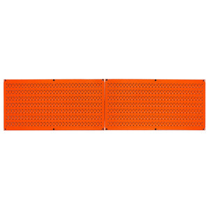 Wall Control 32"x16" Horizontal Pegboard Garage Tool Organizer, Orange (2 Pack) - TRAPSKI