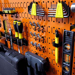 Wall Control 32"x16" Horizontal Pegboard Garage Tool Organizer, Orange (2 Pack) - TRAPSKI