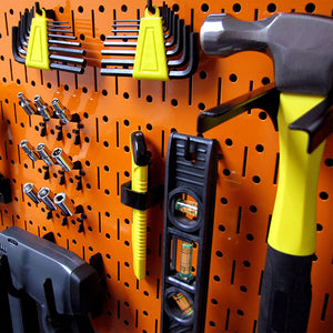 Wall Control 32" x 16" Horizontal Pegboard Garage Tool Organizer, Orange (3 Pk)