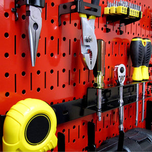 Wall Control 32" x 16" Horizontal Pegboard Garage Tool Organizer, Red (3 Pack)