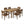 7 Pieces Acacia Wood Outdoor Dining Set