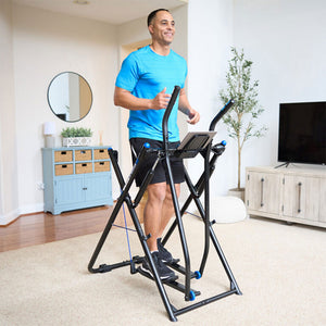 Gazelle Sprinter Low Impact Exercise Machine with Grip Pulse Fitness Tracker - TRAPSKI
