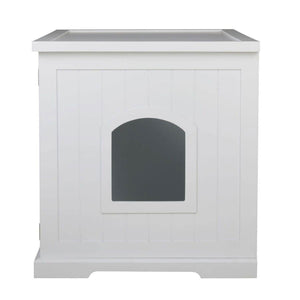 Merry Products Cat Washroom Storage Bench Boxes with Removable Partition Wall