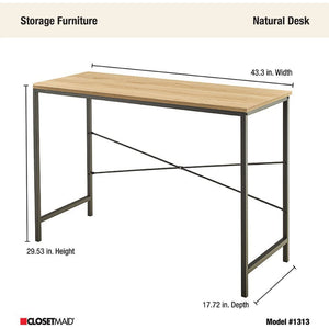 ClosetMaid Console Table/Desk, Home Decor Accent Entryway Furniture, Natural - TRAPSKI