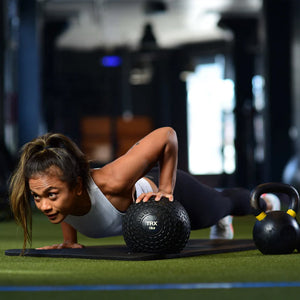 TRX 15 Pound Weighted Slam Ball for Full Body High Intensity Workouts, Black
