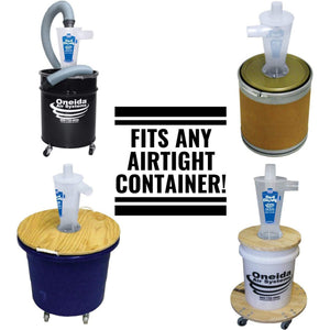 Oneida Air Systems Dust Deputy DIY Static Dissipative Cyclone Separator, Black - TRAPSKI