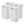 Sterilite 13 Gallon TouchTop Wastebasket with Titanium Latch, White (4 Pack)