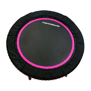 LEAPS & REBOUNDS 40" Adjustable Stability Bar with 40" Fitness Trampoline, Pink - TRAPSKI