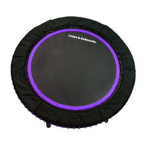 LEAPS & REBOUNDS 48" Adjustable Stability Bar w/ 48" Fitness Trampoline, Purple - TRAPSKI